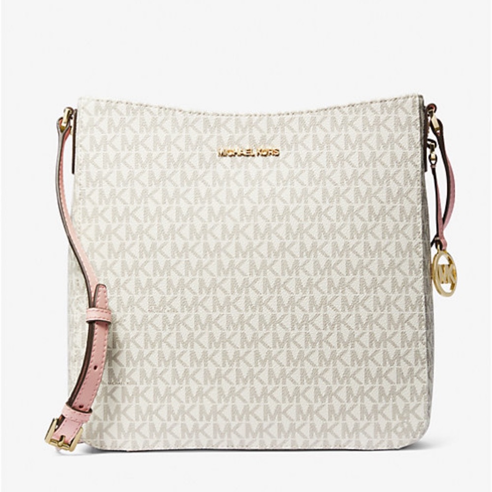 MICHAEL KORS 
Jet Set Travel Large Logo Messenger Bag
COLOR PWD BLSH MLT
NWT